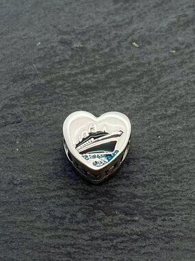 Pandora Alaska Exclusive Whale Tail Cruise Ship Heart Charm Jewelry